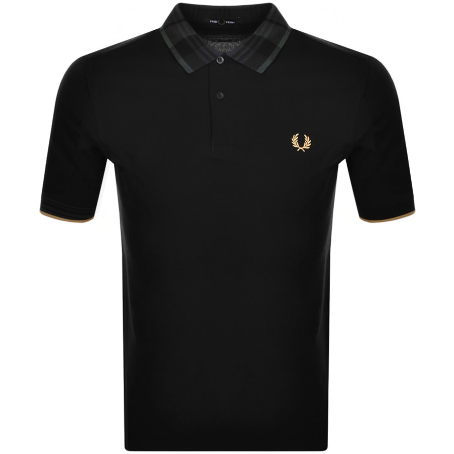 Alternative Image for ProductFred Perry Tartan Collar Polo T Shirt Black1